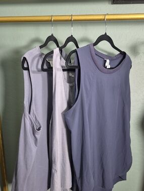 Athleta Sleeveless Tank 3 Pack - Grey/blue/purple